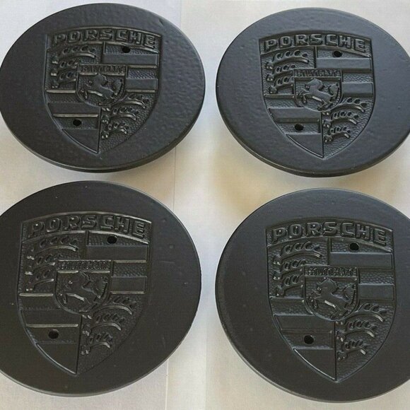 Matte Black 76mm, fits Porsche Wheel rims Wheel Center Caps 7L5601149 7… - Picture 4 of 5